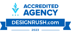 Design Rush Accredited social media agency Badge